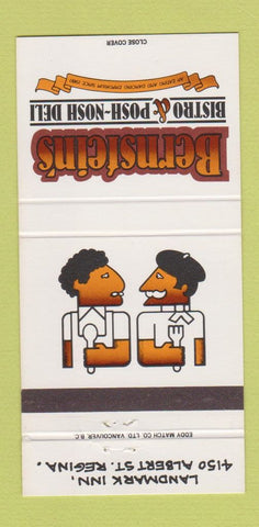 Matchbook Cover - Bernstein's Bistro Regina SK 30 Strike