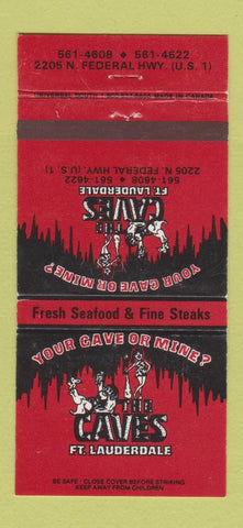 Matchbook Cover - The Caves Fort Lauderdale FL 30 Strike