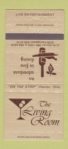 Matchbook Cover - The Living Room Youngstown OH Warren 30 Strike