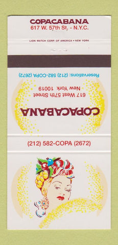 Matchbook Cover - Copacabana New York City girlie 30 Strike