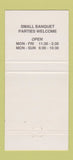 Matchbook Cover - Ristorante Geranio Italian Alexandria VA 30 Strike