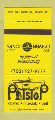 Matchbook Cover - The Pitstop Casino Nite Club Pahrump NV 30 Strike