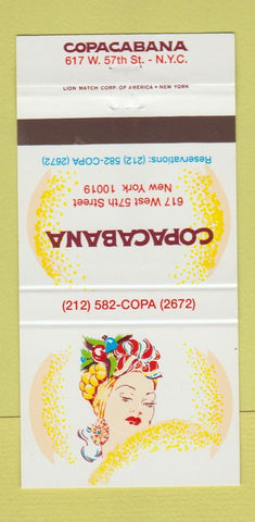 Matchbook Cover - Copacabana New York City girlie 30 Strike