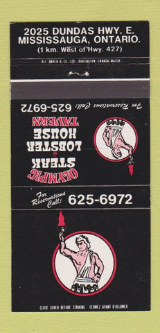 Matchbook Cover - Olympic Steak and Lobster House Mississauga ON 30 Strike