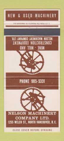 Matchbook Cover - Nelson Machinery North Vancouver BC 30 Strike