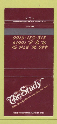 Matchbook Cover - The Study New York City 30 Strike