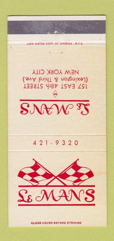 Matchbook Cover - Le Mans New York City 30 Strike
