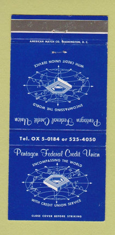 Matchbook Cover - Pentagon Federal Credit Union Washington DC 30 Strike