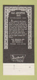 Matchbook Cover - Old Absinthe Bar New Orleans LA 30 Strike