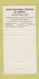 Matchbook Cover - Allied Industrial Workers Union Milwaukee WI 30 Strike