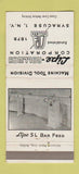 Matchbook Cover - Lipe Rollway Corp Syracuse NY 30 Strike