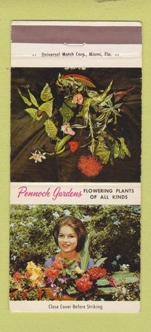 Matchbook Cover - Pennock Gardens Rio Piedras Puerto Rico girlie 30 Strike