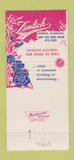 Matchbook Cover - Zimlich Flowers Mobile AL 30 Strike