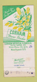 Matchbook Cover - Corham Flowers Artificial White Plans NY TAPED 30 Strike