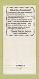 Matchbook Cover - Lomeli's Italian Restaurant Gardena CA WEAR 30 Strike