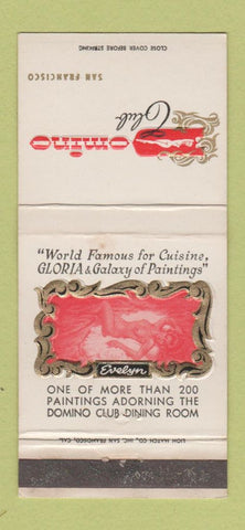 Matchbook Cover - Domino Club San Francisco CA girlie 30 Strike