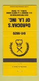 Matchbook Cover - DeRocha's Restaurant Slidell LA 30 Strike