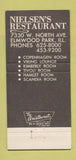 Matchbook Cover - Nielsen's Restaurant Elmwood Park IL Viking 30 Strike