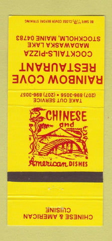 Matchbook Cover - Rainbow Cove Restaurant Pizza Stockholm ME 30 Strike