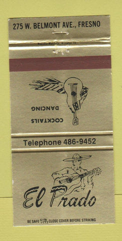 Matchbook Cover - El Prado Fresno CA Mexican Food? 30 Strike