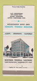Matchbook Cover - Western Federal Savings Panorama City CA 30 Strike