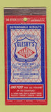 Matchbook Cover - Glesby's Feed Monrovia CA WEAR 30 Stick