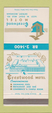 Matchbook Cover - Crestwood Motel Detroit MI 30 Strike
