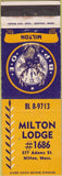 Matchbook Cover - Matchbook Cover Elks Club Milton MA