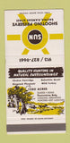 Matchbook Cover - Sun Shooting Preserve Salina KS hunting SAMPLE 30 Strike