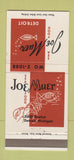 Matchbook Cover - Joe Muer Seafood Detroit MI 30 Strike