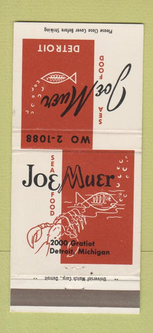Matchbook Cover - Joe Muer Seafood Detroit MI 30 Strike