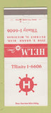 Matchbook Cover - Helm Inc Detroit MI Bindery Imprinting  30 Strike