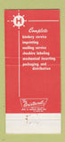 Matchbook Cover - Helm Inc Detroit MI Bindery Imprinting  30 Strike