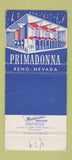 Matchbook Cover - Primadonna Casino Reno NV girlie 30 Strike