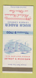 Matchbook Cover - Hugh Rader Lumber Detroit MI 30 Strike