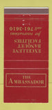 Matchbook Cover - The Ambassador Ann Arbor MI 30 Strike