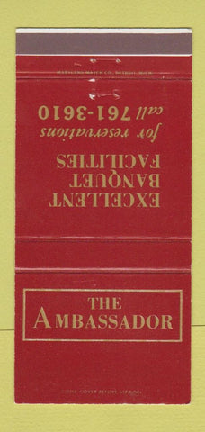Matchbook Cover - The Ambassador Ann Arbor MI 30 Strike