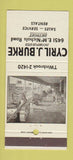 Matchbook Cover - Cyril Burke Inc Detroit MI contractors supply 30 Strike