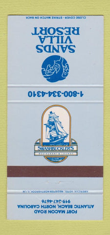 Matchbook Cover - Sands Villa Resort Atlantic Beach NC 30 Strike