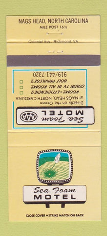 Matchbook Cover - Sea Foam Motel Nags Head NC 30 Strike