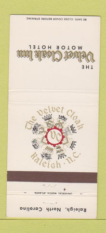 Matchbook Cover - Velvet Cloak Inn Motor Hotel Raleigh NC 30 Strike