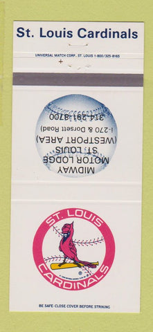 Matchbook Cover - St Louis Cardinals Baseball Midway Lodge St Louis MO 30 Strike