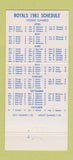 Matchbook Cover - Kansas City Royals Baseball MO 1981 30 Strike