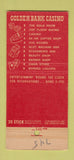 Matchbook Cover - Gold Room Golden Bank Casino Reno NV girlie 30 Stick