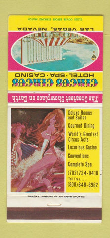 Matchbook Cover - Circus Circus Hotel Casino Las Vegas NV girlie 30 Strike