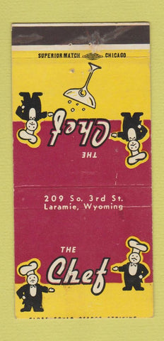 Matchbook Cover - The Chef Laramie WY 30 Strike
