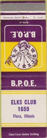 Matchbook Cover - Matchbook Cover Elks Club Flora IL