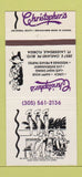 Matchbook Cover - Christopher's Fort Lauderdale FL restaurant 30 Strike