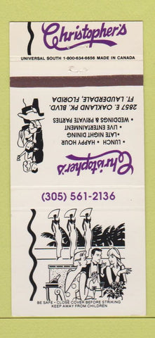 Matchbook Cover - Christopher's Fort Lauderdale FL restaurant 30 Strike