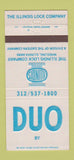 Matchbook Cover - Illinois Lock Company Wheeling IL Duo 30 Strike